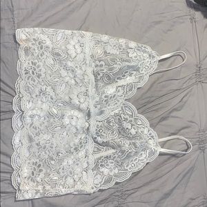 White lace bralette